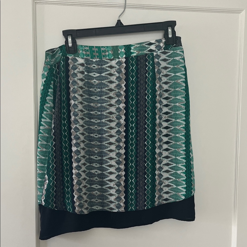 Vibrant Green Patterned Mini Skirt